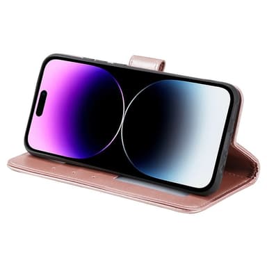 SKALO iPhone 16 Pro Mandala Flip Cover - Rosa guld