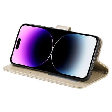 SKALO iPhone 16 Pro Mandala Flip Cover - Guld