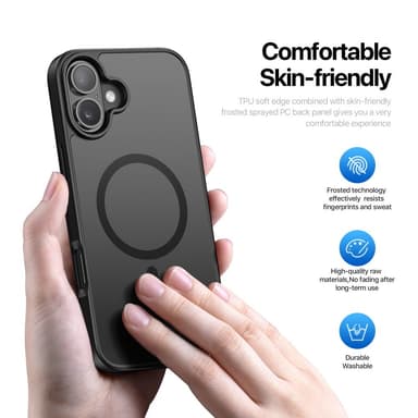 DUX DUCIS iPhone 16 Plus Yind Series Matte Finish Cover - Sort