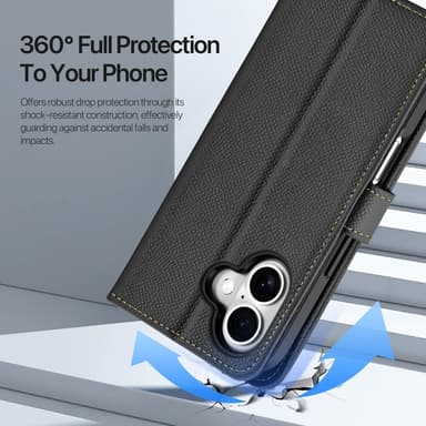 DUX DUCIS iPhone 16 Plus Lawa Series Flip Cover - Sort