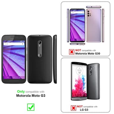 Motorola MOTO G3 Pungetui Flip Cover (Rød)