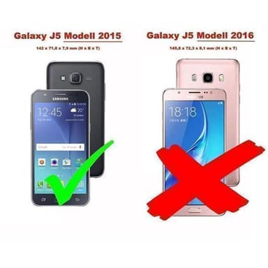 Samsung Galaxy J5 2015 Pungetui Cover Case (Lyserød)