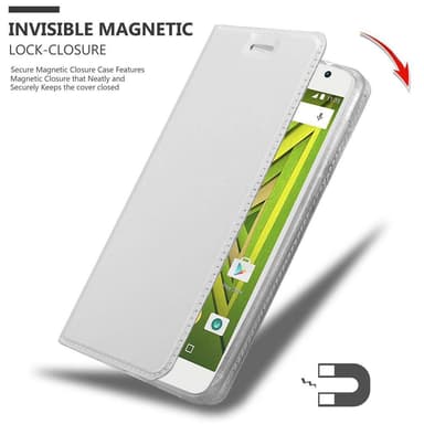 Motorola MOTO X PLAY Cover Etui Case (Sølv)