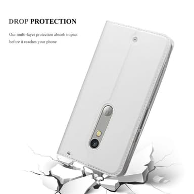 Motorola MOTO X PLAY Cover Etui Case (Sølv)