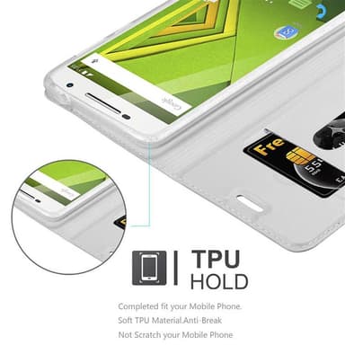 Motorola MOTO X PLAY Cover Etui Case (Sølv)