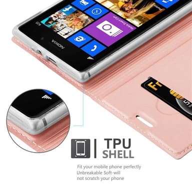 Nokia Lumia 925 Cover Etui Case (Lyserød)