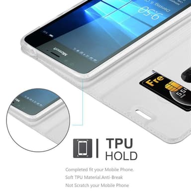 Nokia Lumia 950 Cover Etui Case (Sølv)