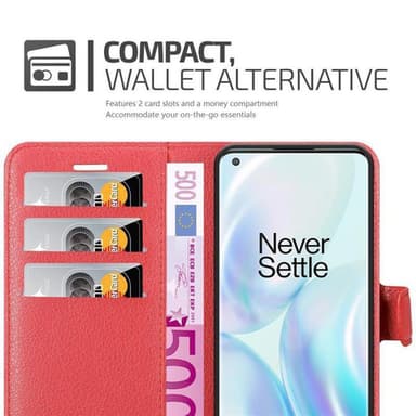 OnePlus 8 PRO Pungetui Cover Case (Rød)