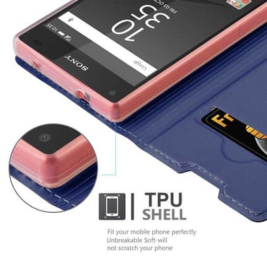 Sony Xperia Z5 COMPACT Cover Etui Case (Blå)