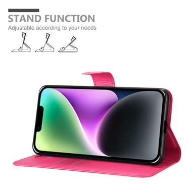 iPhone 14 PLUS Pungetui Cover Case (Lyserød)