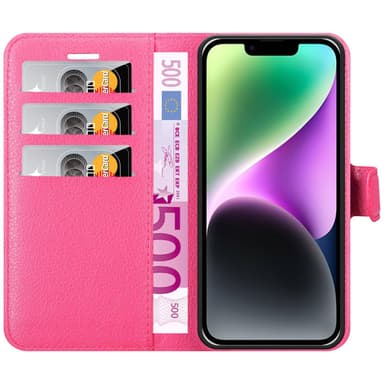 iPhone 14 PLUS Pungetui Cover Case (Lyserød)