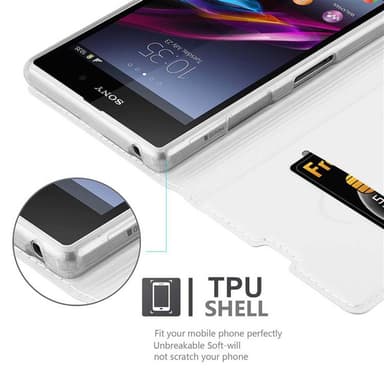 Sony Xperia Z1 Cover Etui Case (Sølv)