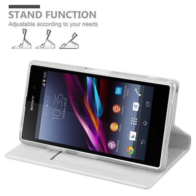 Sony Xperia Z1 Cover Etui Case (Sølv)