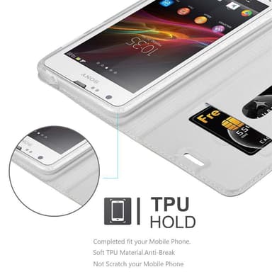 Sony Xperia SP Cover Etui Case (Sølv)