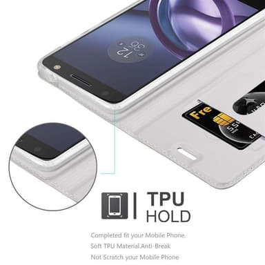 Motorola MOTO Z PLAY Cover Etui Case (Sølv)