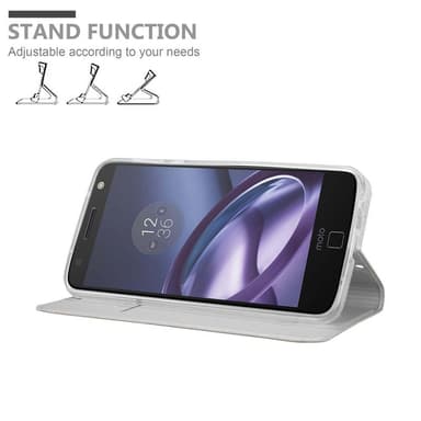 Motorola MOTO Z PLAY Cover Etui Case (Sølv)