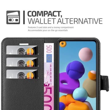 Samsung Galaxy A21 Pungetui Cover Case (Sort)