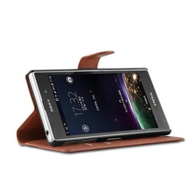 Sony Xperia Z1 Pungetui Cover Case (Brun)
