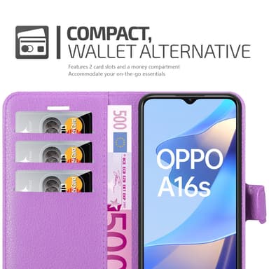 Oppo A16s / A54s Pungetui Cover Case (Lilla)