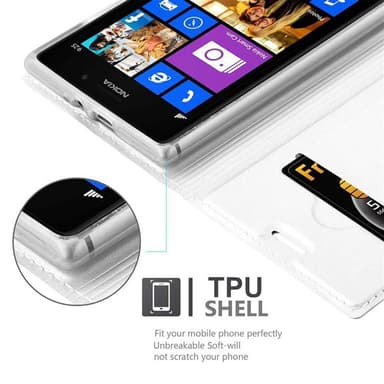Nokia Lumia 925 Cover Etui Case (Sølv)