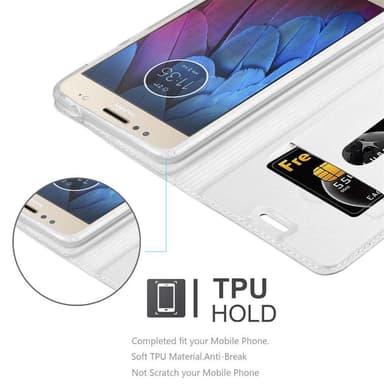 Motorola MOTO G5S PLUS Cover Etui Case (Sølv)