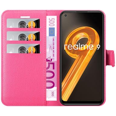 Realme 9 4G / 9 PRO+ Pungetui Cover Case (Lyserød)