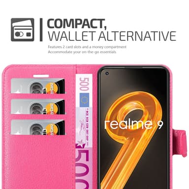 Realme 9 4G / 9 PRO+ Pungetui Cover Case (Lyserød)