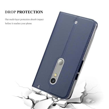 Motorola MOTO X PLAY Cover Etui Case (Blå)