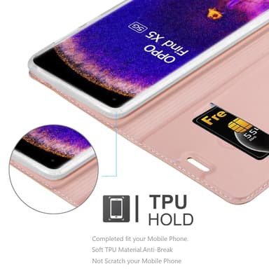 Oppo FIND X5 Cover Etui Case (Lyserød)