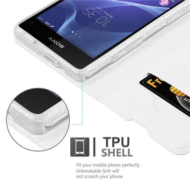 Sony Xperia Z1 COMPACT Cover Etui Case (Sølv)