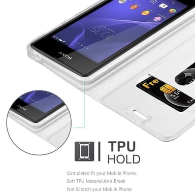 Sony Xperia E3 Cover Etui Case (Sølv)