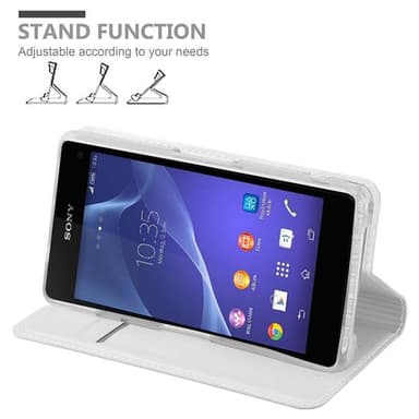 Sony Xperia Z1 COMPACT Cover Etui Case (Sølv)