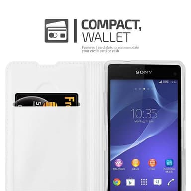 Sony Xperia Z1 COMPACT Cover Etui Case (Sølv)