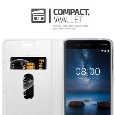 Nokia 8 2017 Cover Etui Case (Sølv)