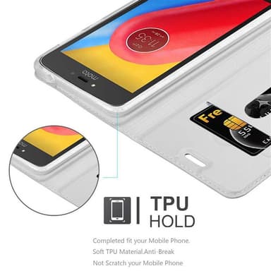 Motorola MOTO C Cover Etui Case (Sølv)