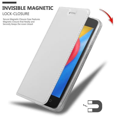 Motorola MOTO C Cover Etui Case (Sølv)
