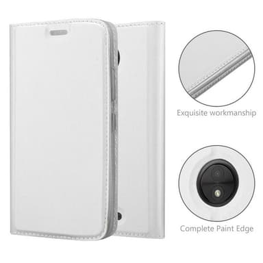 Motorola MOTO C Cover Etui Case (Sølv)