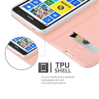 Nokia Lumia 625 Cover Etui Case (Lyserød)