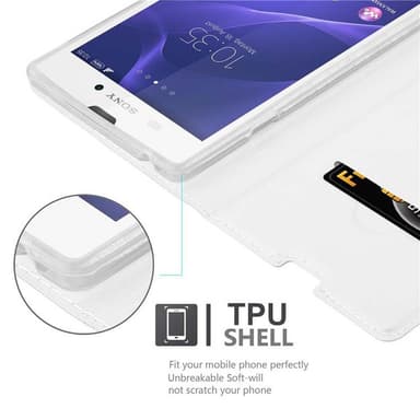 Sony Xperia T3 Cover Etui Case (Sølv)