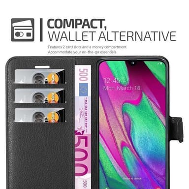 Samsung Galaxy A40 Pungetui Cover Case (Sort)