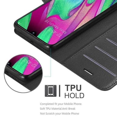 Samsung Galaxy A40 Pungetui Cover Case (Sort)