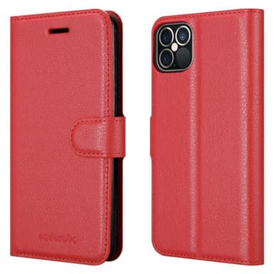 iPhone 12 / 12 PRO Pungetui Cover Case (Rød)