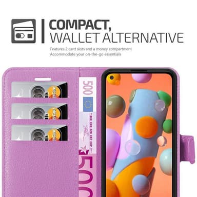 Samsung Galaxy A11 / M11 Pungetui Cover Case (Lilla)