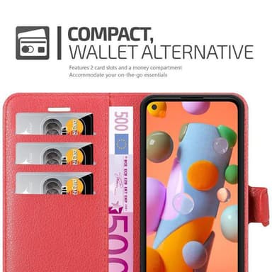 Samsung Galaxy A11 / M11 Pungetui Cover Case (Rød)