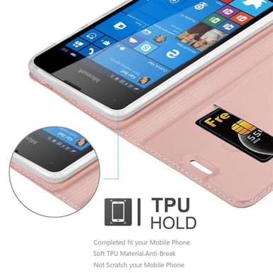 Nokia Lumia 550 Cover Etui Case (Lyserød)