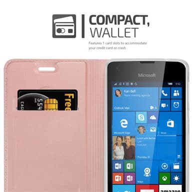 Nokia Lumia 550 Cover Etui Case (Lyserød)