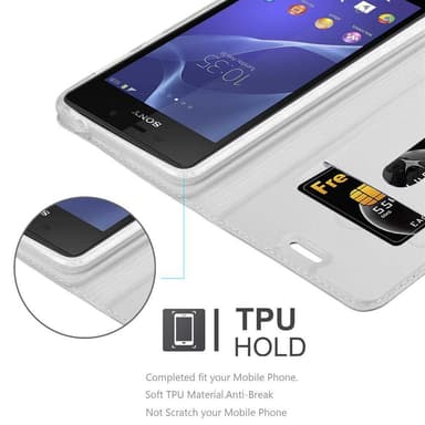 Sony Xperia M2 / M2 AQUA Cover Etui Case (Sølv)