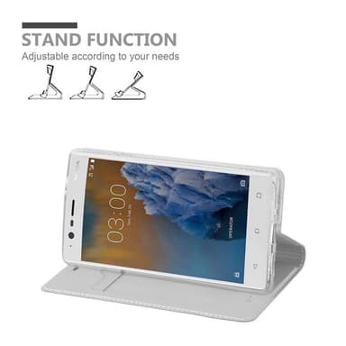 Nokia 3 2017 Cover Etui Case (Sølv)