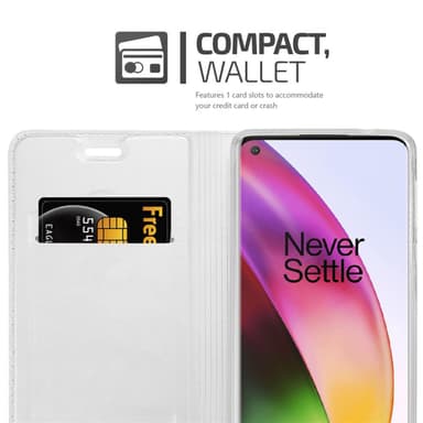 OnePlus 8 Cover Etui Case (Sølv)