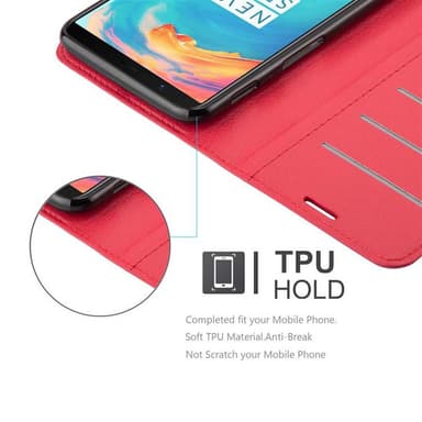 OnePlus 5T Pungetui Cover Case (Rød)